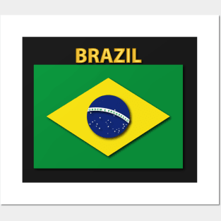 Flag - Brazil w Txt Posters and Art